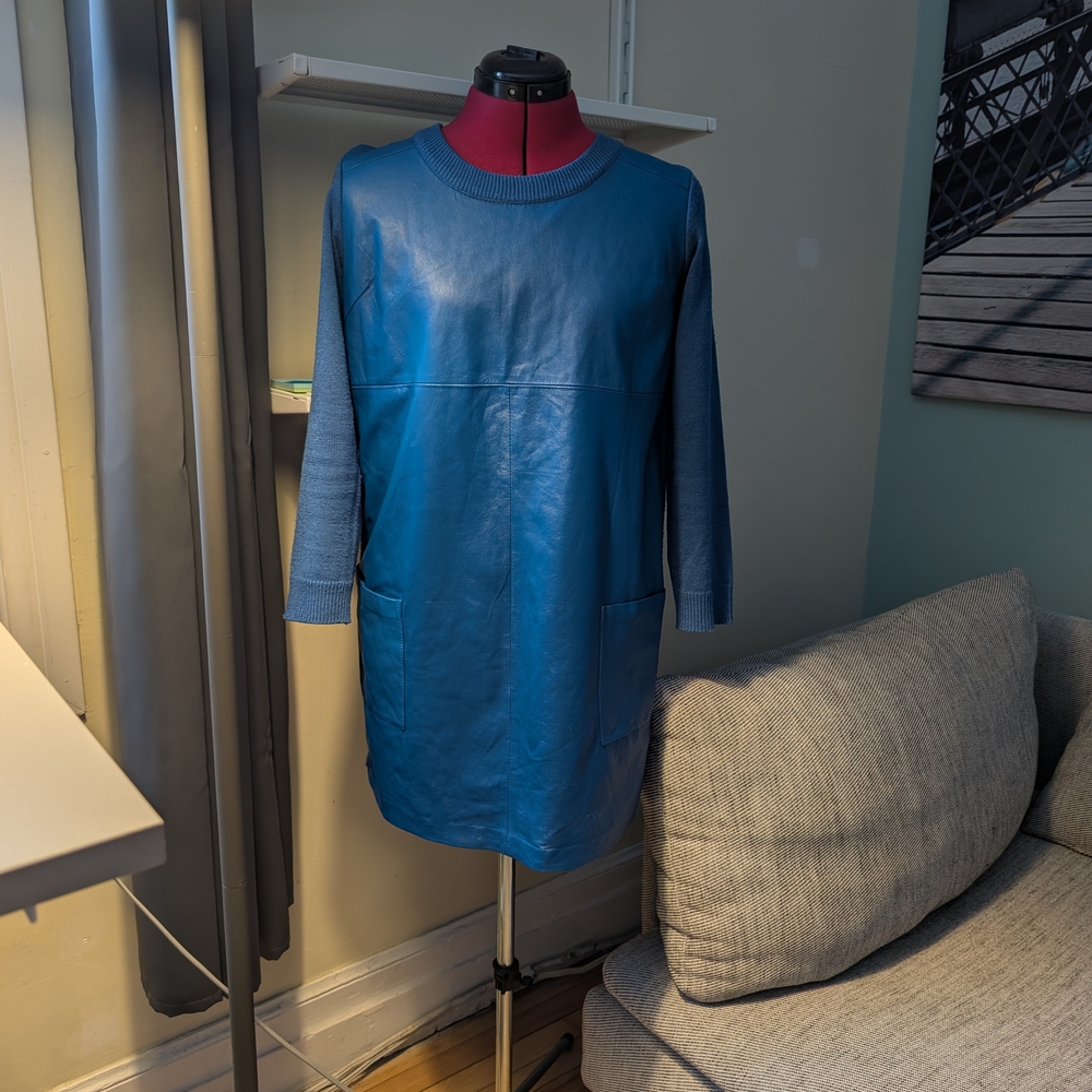 Prada Blue Leather Dress
